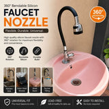 Sale   360° Bendable Silicone Tap Extension Faucet Nozzle – Soft & Shower water