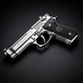 Silver M92 Beretta Airsoft Toy Gun – Realistic, Durable & Fun for Airsoft Enthusiasts with single shot mode