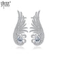 Phoenix Wing Earrings with Zircon Stones for Women