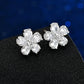 Ruby Flower Earrings Qing Xing Rose Gold 925 Silver