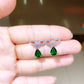 Bow Earrings with Pink Zircon for Women